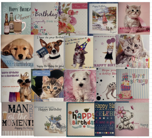40 TARJETAS DE CUMPLEAÑOS EN INGLES