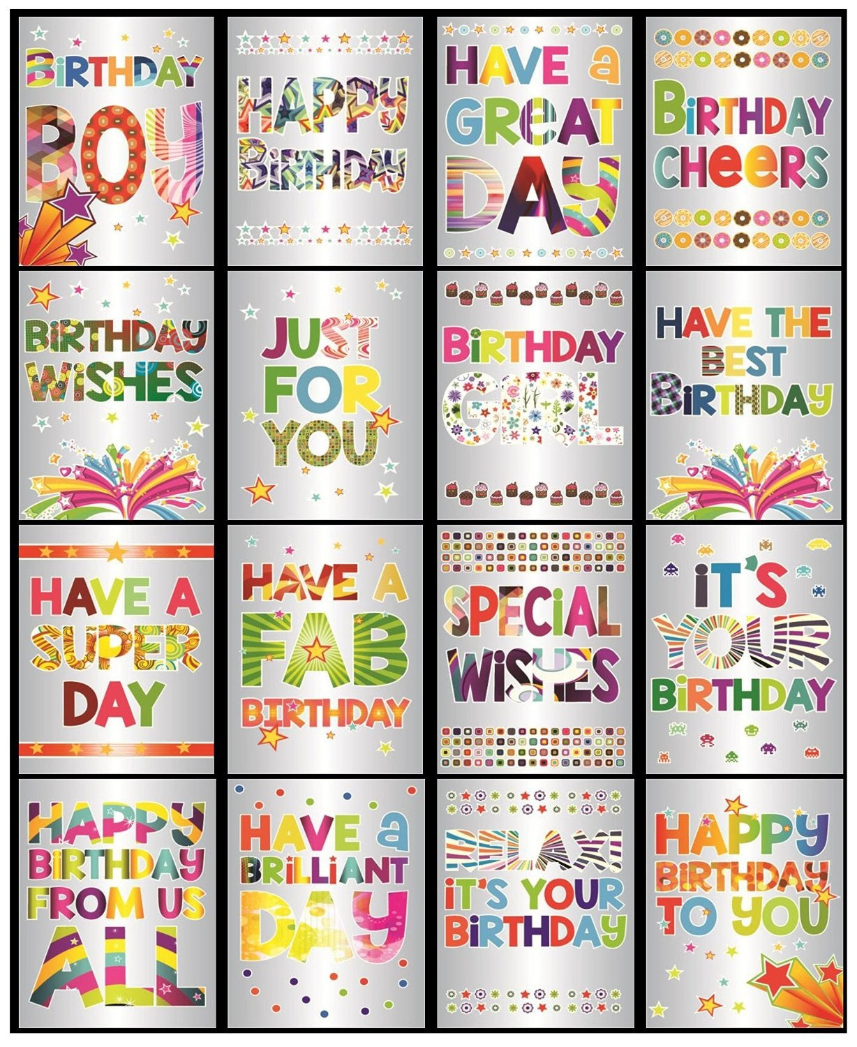 50 TARJETAS DE CUMPLEAÑOS EN INGLES