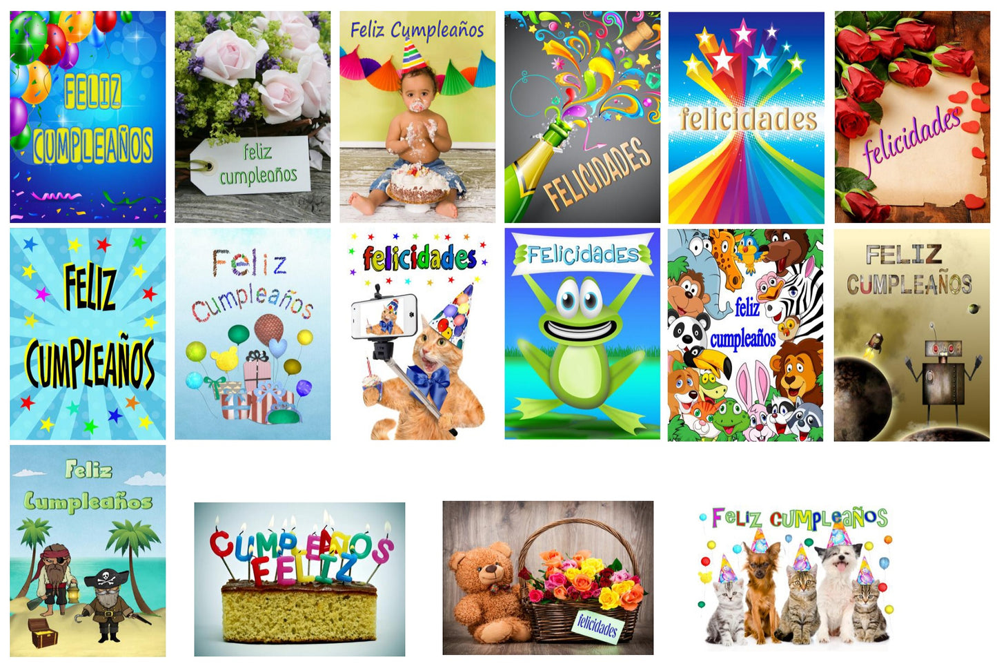 50 TARJETAS DE FELICITACIÓN EN ESPAÑOL