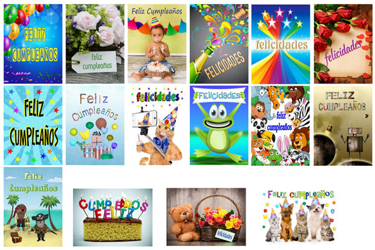 50 TARJETAS DE FELICITACIÓN EN ESPAÑOL